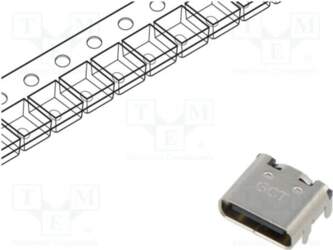 GCT Connector: USB C; socket; SMT