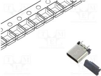 GCT Connector: USB C; socket; SMT