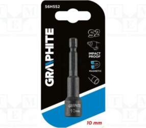 GRAPHITE Screwdriver bit; 6-angles socket; 1/4"