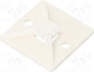 HELLERMANNTYTON Holder; screw; polyamide; white; cable