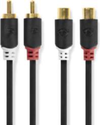 Kabelis Nedis 2x RCA - 2x