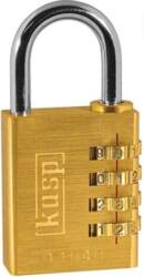 KASP Padlock; shackle,combination code; brass