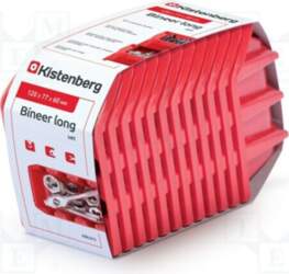 KISTENBERG Container: cuvette; red; long; 120x77x60mm