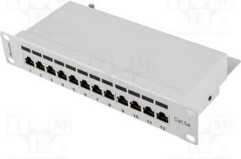 LANBERG Patch panel; RACK; white; RJ45