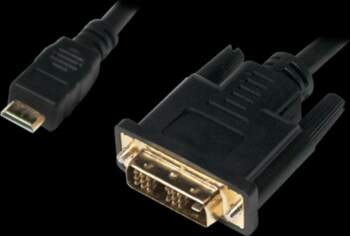 LOGILINK Cable; DVI-D (18+1) plug,mini