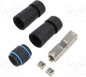 LOGILINK Coupler; shielded; 8p8c; black; for