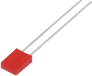 LUMEX LED; red; rectangular; 2x5x7mm; 4mcd