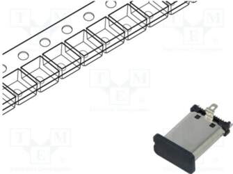 MOLEX Connector: USB C; plug; on