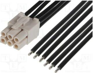 MOLEX PIN: 6; Insulation: PVC; black