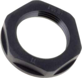 Nut; PG16; polyamide; 30mm; black; Thread: