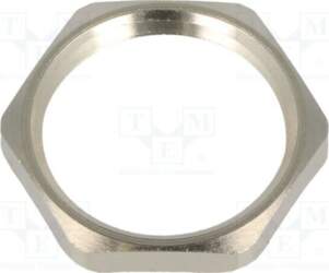 Nut; with earthing; PG11; brass; Thk: