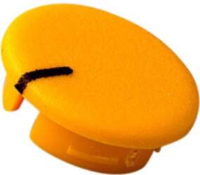 OKW Cap; ABS; yellow; push-in; Pointer: