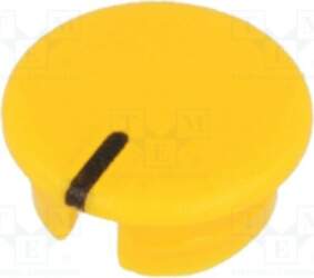 OKW Cap; ABS; yellow; push-in; Pointer: