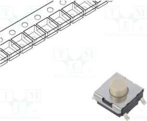 OMRON Electronic Components Microswitch TACT; SPST-NO