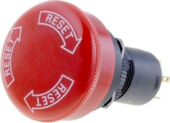 OMRON Switch: emergency stop; Stabl.pos: