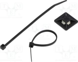 PARTEX Ties set; black; polyamide; 20pcs