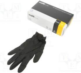 PLAST Protective gloves; Size: M; black
