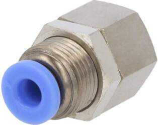 PNEUMAT Push-in fitting; bulkhead,straight; -0