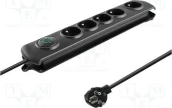 QOLTEC Plug socket strip: protective; Sockets: