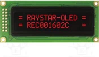 RAYSTAR OPTRONICS Display: OLED; alphanumeric; 16x2