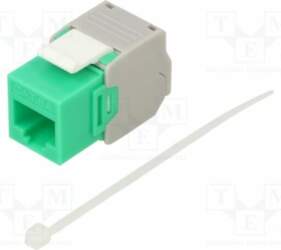 RJ45 module; Keystone; RJ45 socket; green