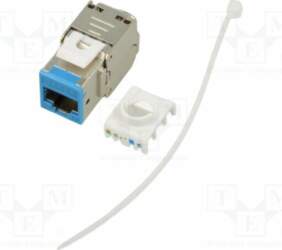 RJ45 module; Keystone; RJ45 socket; silver