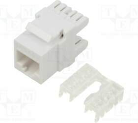 RJ45 module; Keystone; RJ45 socket; white