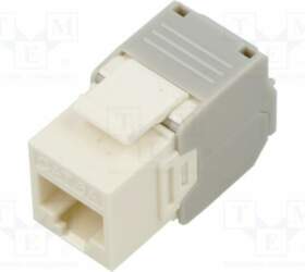 RJ45 module; Keystone; RJ45 socket; white