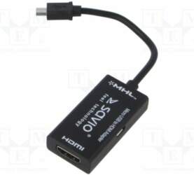 SAVIO Adapter; HDMI socket,USB B