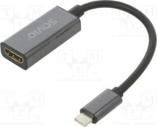 SAVIO Adapter; HDMI socket,USB C