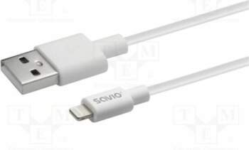 SAVIO Cable; Apple Lightning plug,USB