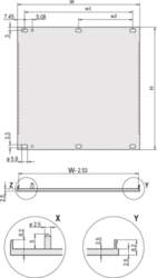 Schroff Front Panel, U-profile, Refrofit Shielding