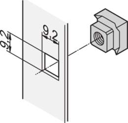 Schroff Grounding Square Nut Kit, M6