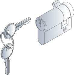 Schroff Novastar Lock Cylinder, DIN Lock