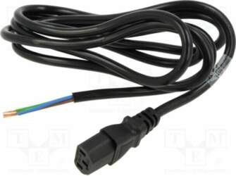 SCHURTER Cable; cable; 2m; black; Ioper