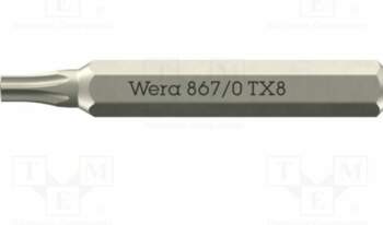 Screwdriver bit; Torx®; TX8; 867/0 Micro
