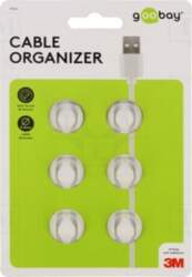 Set of clips; white; Cable P-clips