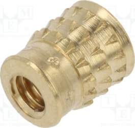 TAPPEX Threaded insert; brass; M2,5