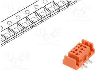 TE CONNECTIVITY Connector: Micro-MaTch; socket; female