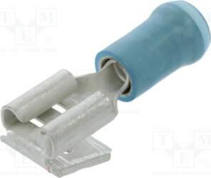 TE CONNECTIVITY Terminal: flat; blue; Plating:
