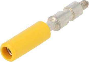 TE CONNECTIVITY Test socket; Entrelec; yellow