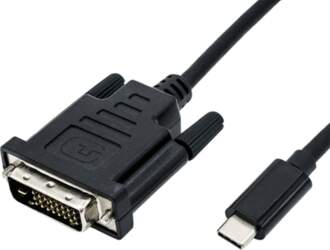 USB Type-C -> DVI kabelis , M/M