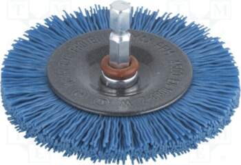 WOLFCRAFT Wheel brush; 75mm; hexagonal; 1/4&quot