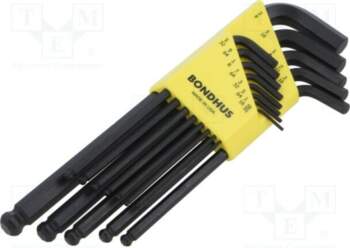 Wrench: hex key-set; inch,spherical; ProTanium®