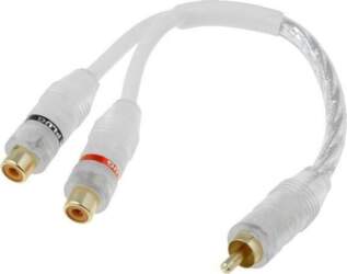 4CARMEDIA Cable; white; RCA socket x2