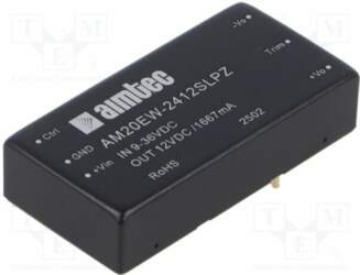 AIMTEC Converter: DC/DC; 20W; Uin: 9÷36VDC