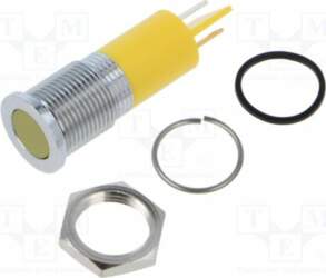 APEM Indicator: LED; flat; yellow; Ø14mm