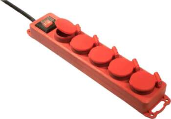Bachmann distribution socket outlet 5x CEE7/3