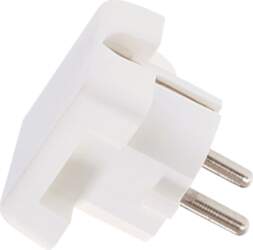 Bachmann earthing contact plug, white flat