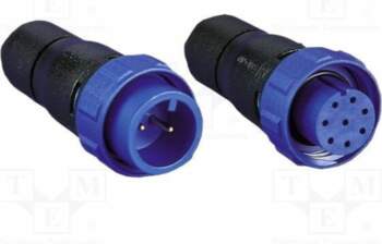 BULGIN Connector: circular; plug; PIN: 6